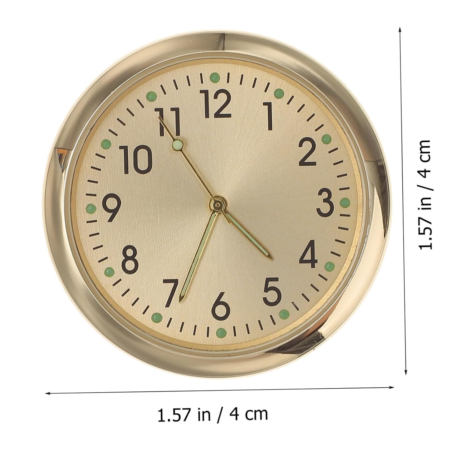 Hemobllo Mini Automotive Dashboard Clock Portable Luminous Car Interior Clock for Car Dash Compact Design Multi Use for Office and Workbench