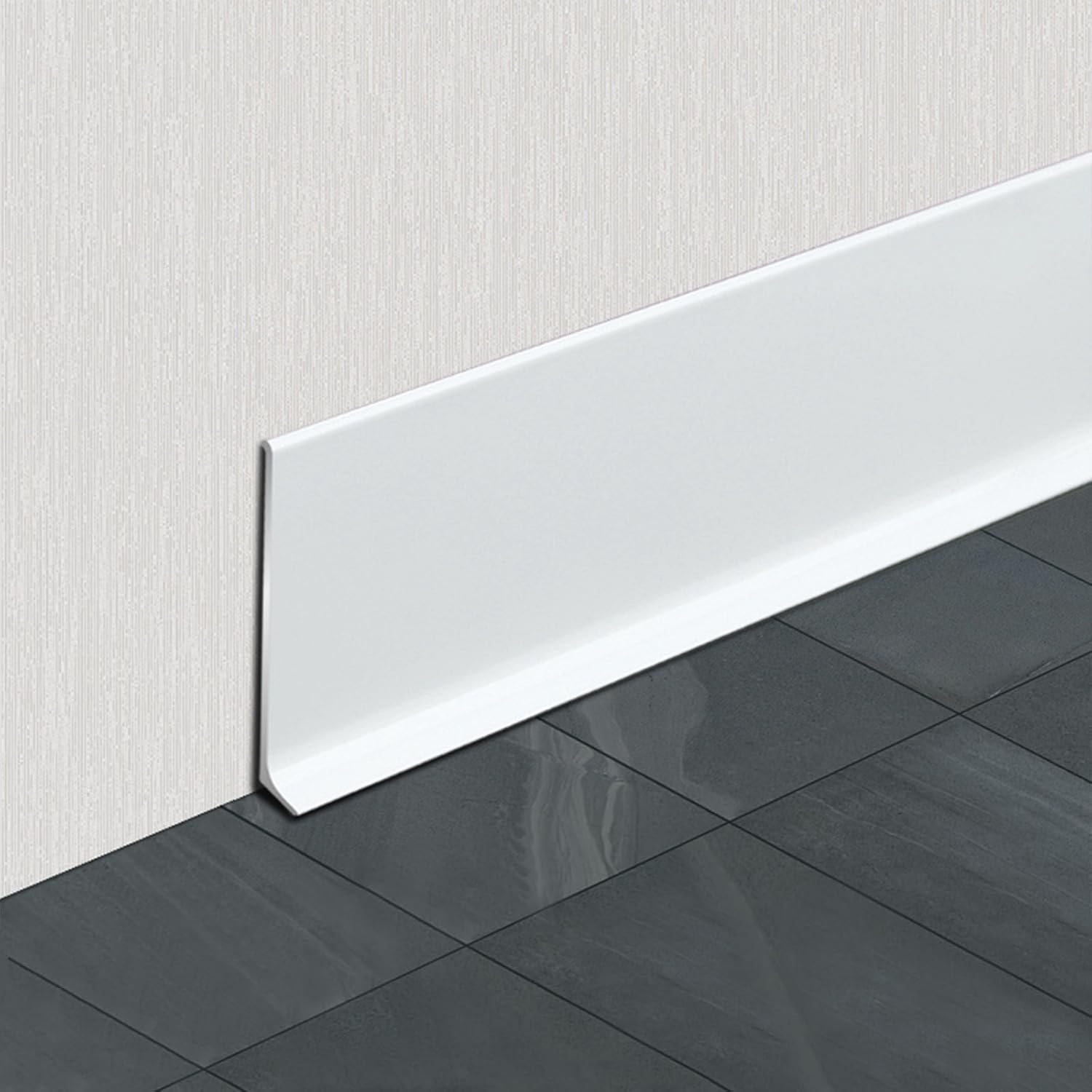 Wielokolorowa aluminiowa listwa przypodłogowa 10 cm - 15 szt. (biała) |, listwa ozdobna do dekoracji domu i biura, popraw swój wystrój wnętrza