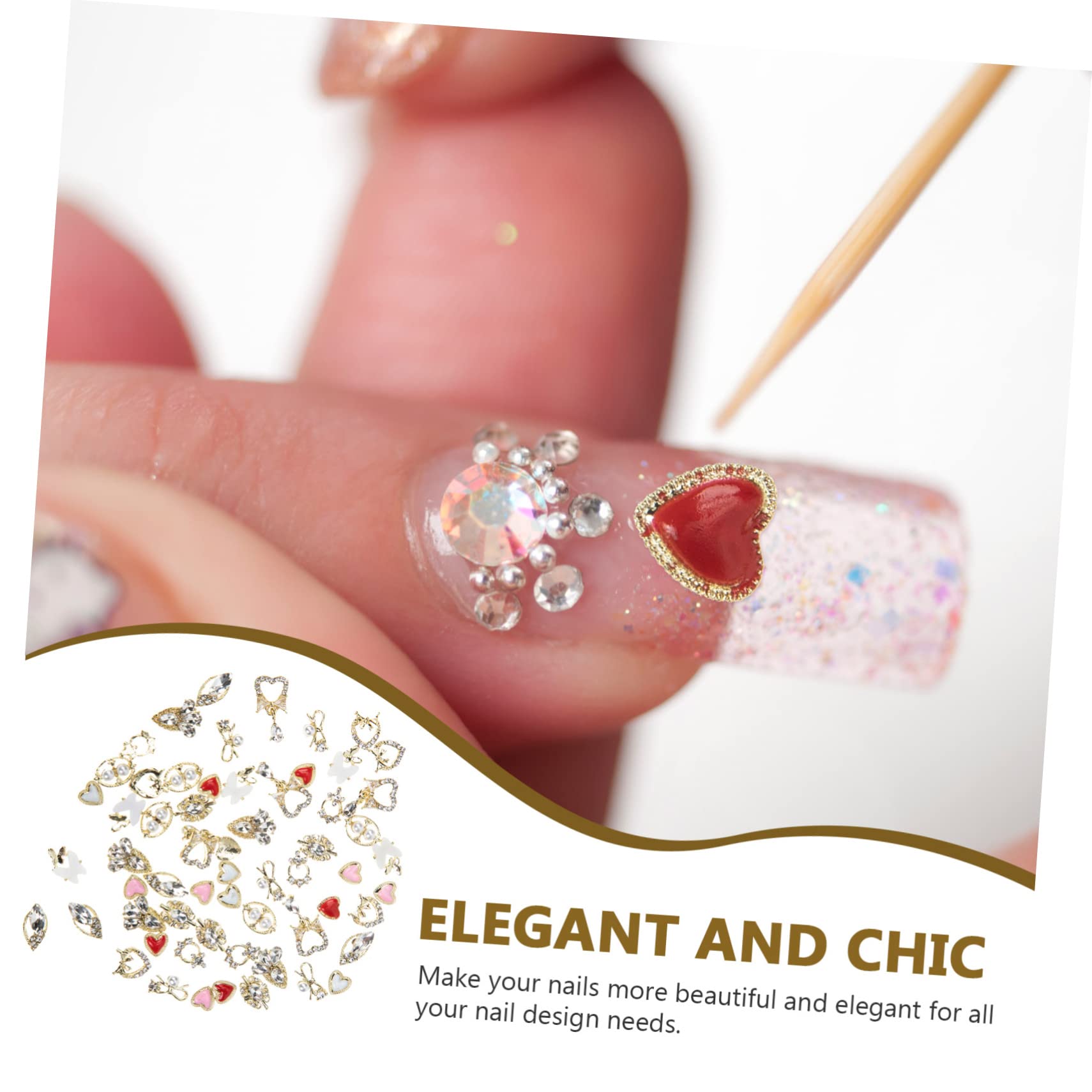 VICASKY 2 Set Charms Unici Per Unghie Stile Barocco Con E Decorazioni Manicure Femminili Eleganti Per Feste E 60 Pezzi*2