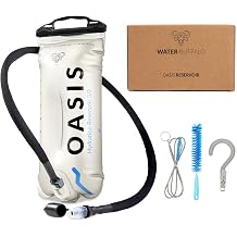 Water Buffalo Oasis Hydration Bladder &ndash; 2L and 3L Water Bladder for Hiking Backpack, Leakproof Design with Insulated Hose and High-Flow Bite Valve