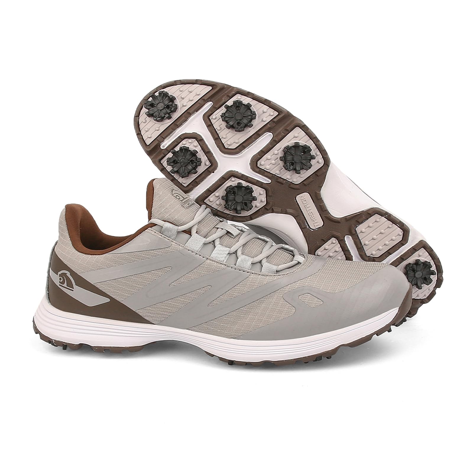 Golf Shoes, Mens Professional Golf Sneakers, Removable Non Slip Spiked Golf Trainers, Extra Wide Breathable Outdoor Golf Boots for Men's-image-10