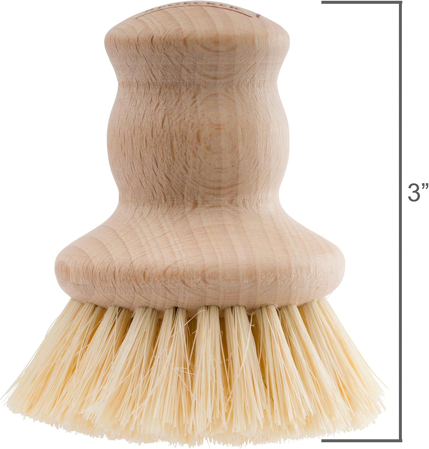 Redecker Pot Brush Set, Tampico Fiber, 2 Pack – Medium-Firm Scrub Brushes for Pots, Pans & Kitchen Cleaning – Beechwood Handles, Made in Germany