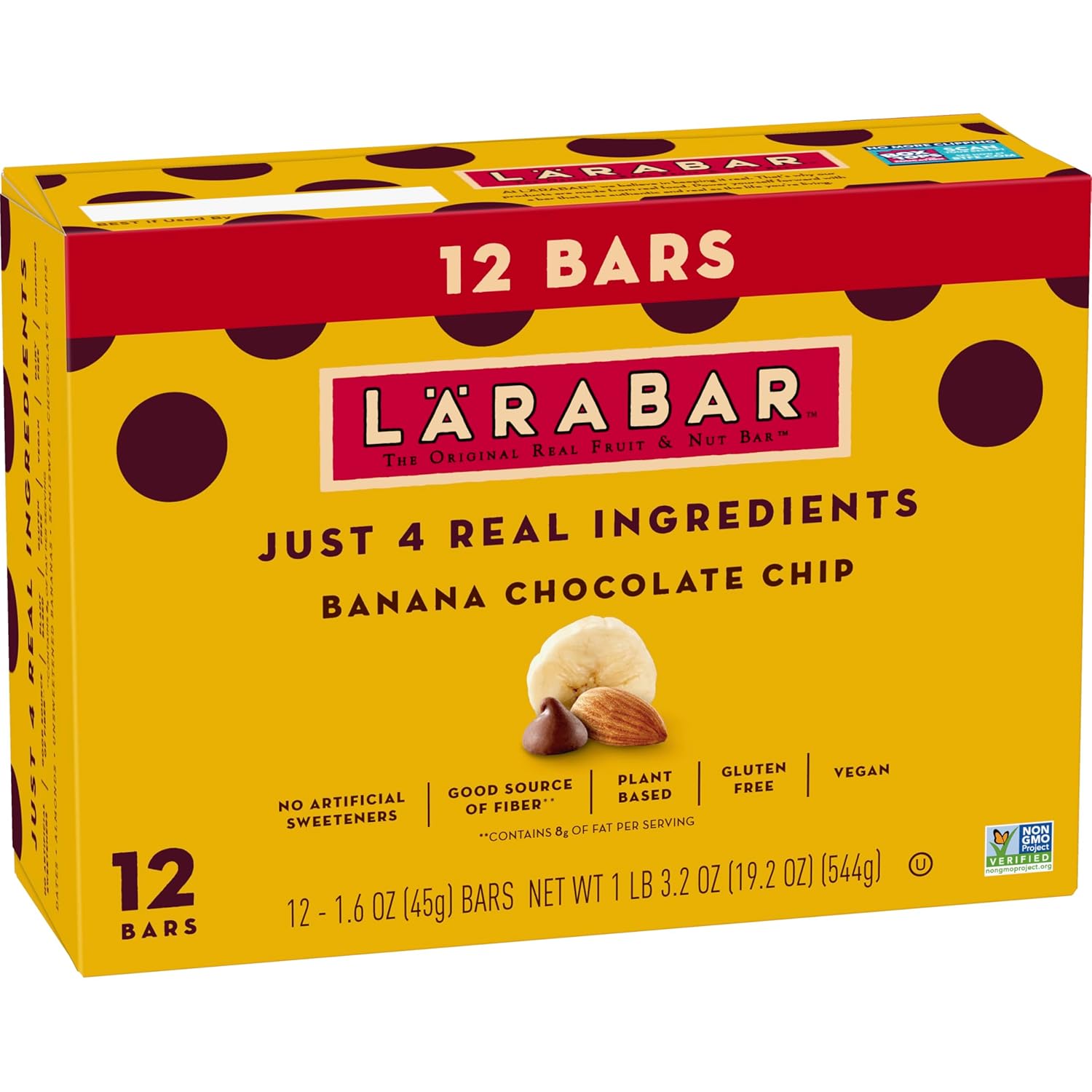 Larabar Banana Chocolate Chip, Gluten Free Vegan Fruit & Nut Bars, 16 ct