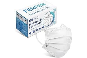 White Face Mask For Tie Dye: Disposable Face Masks For Adults - 100 Pack