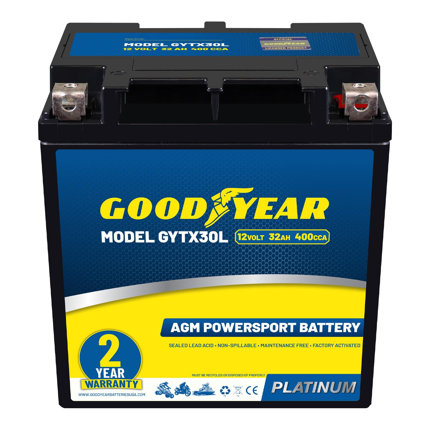 Goodyear GYTX30L AGM Battery