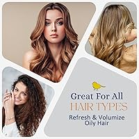 Vista 3 de The Yellow Bird Champú seco en polvo natural – Spray de bomba sin aerosol, saludable y voluminizador para mujeres y hombres Ingredientes orgánicos