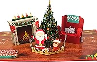 Vista 7 de CUTE POPUP - Tarjetas navideñas emergentes de tren feliz Tarjeta de Navidad religiosa 3D Tarjeta de Navidad emergente, tamaño mejorado de 6 x 8