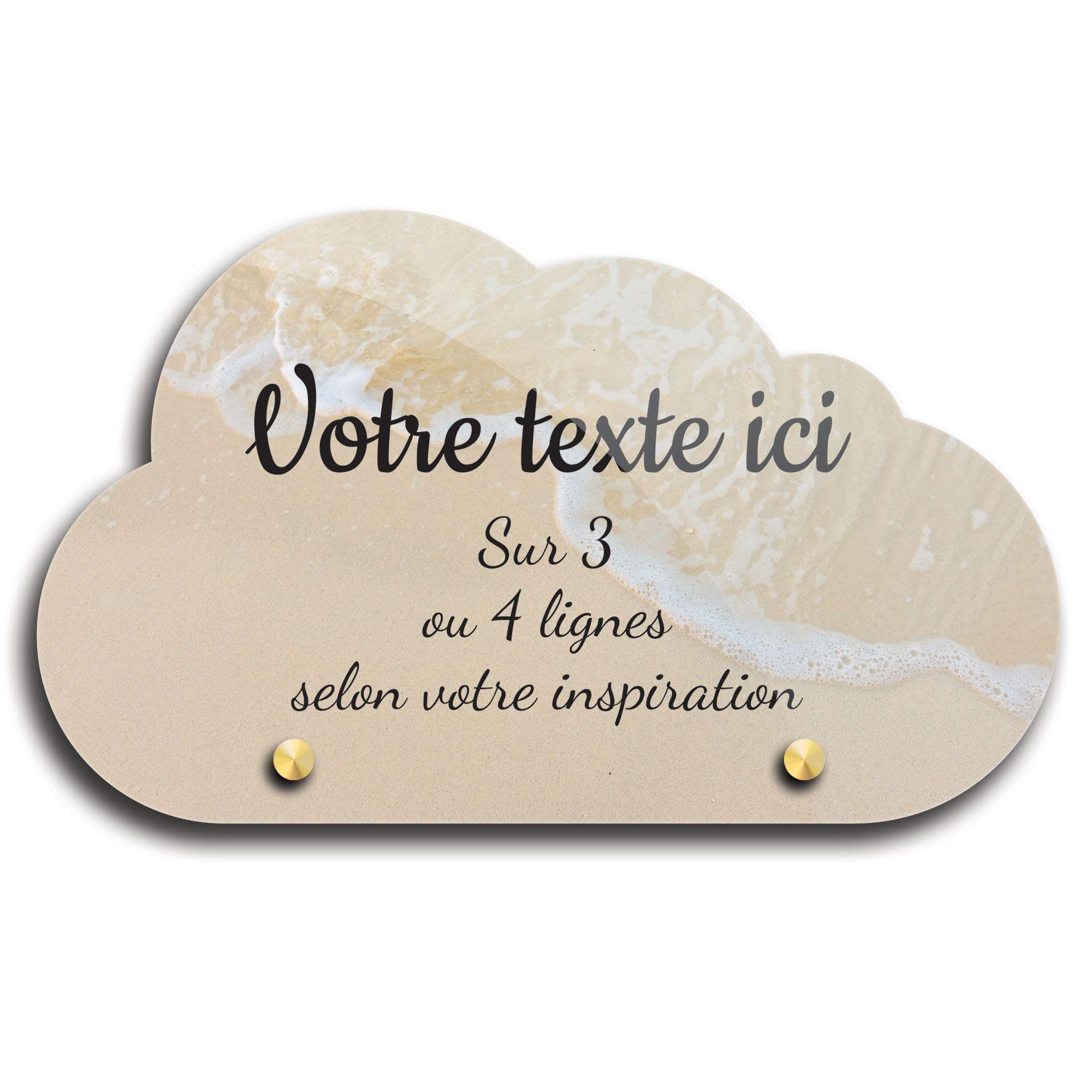 Placa Funeraria Nube Personalizable En Plexi Con