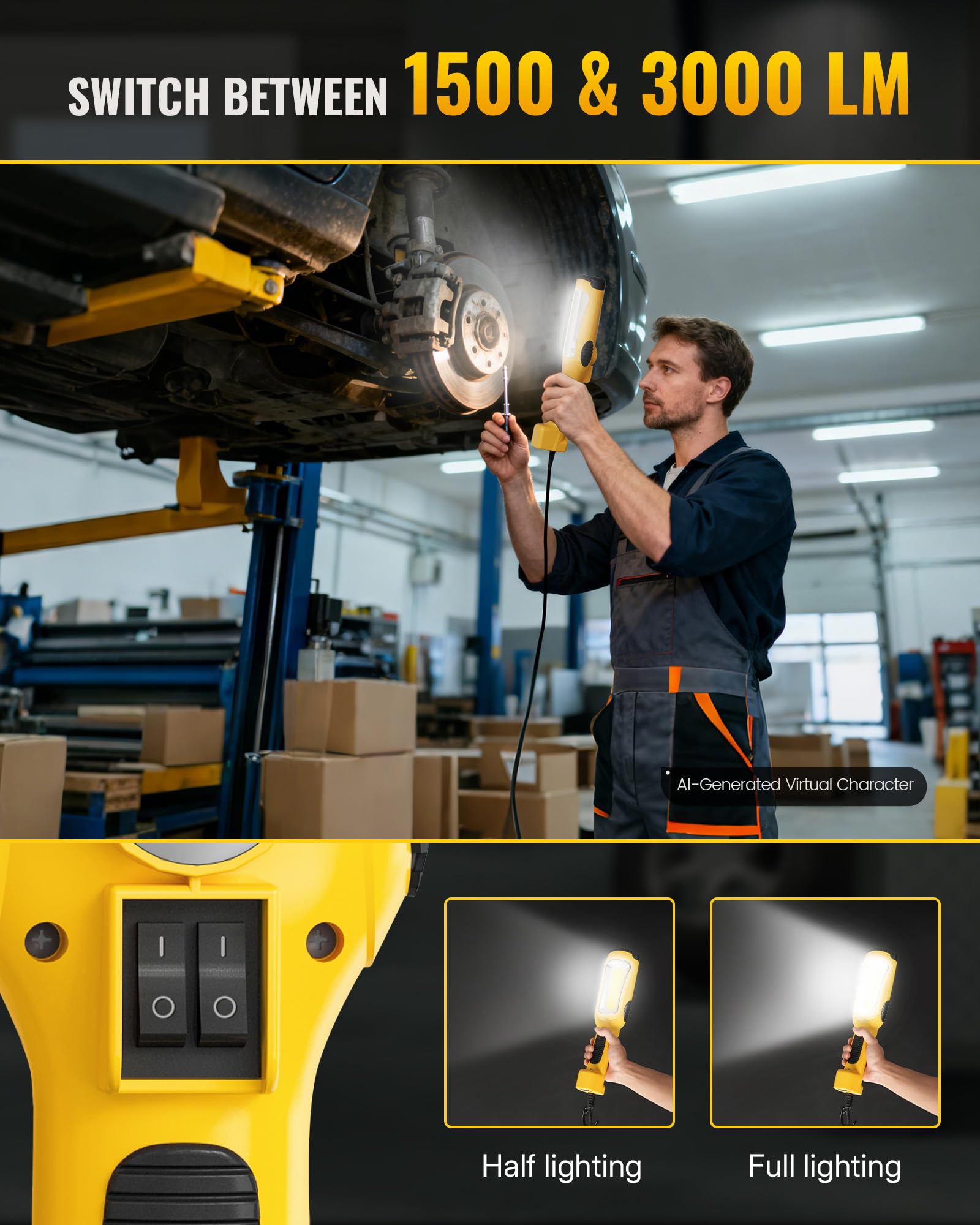 Luz de trabajo LED de 15 pies Y05WL06