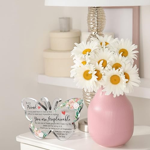 Vista 119 de Spiareal Regalos de amigos para mujeres, placa de amistad para mejor amiga, Acción de Gracias, Navidad, mejor hermana de flores, regalo