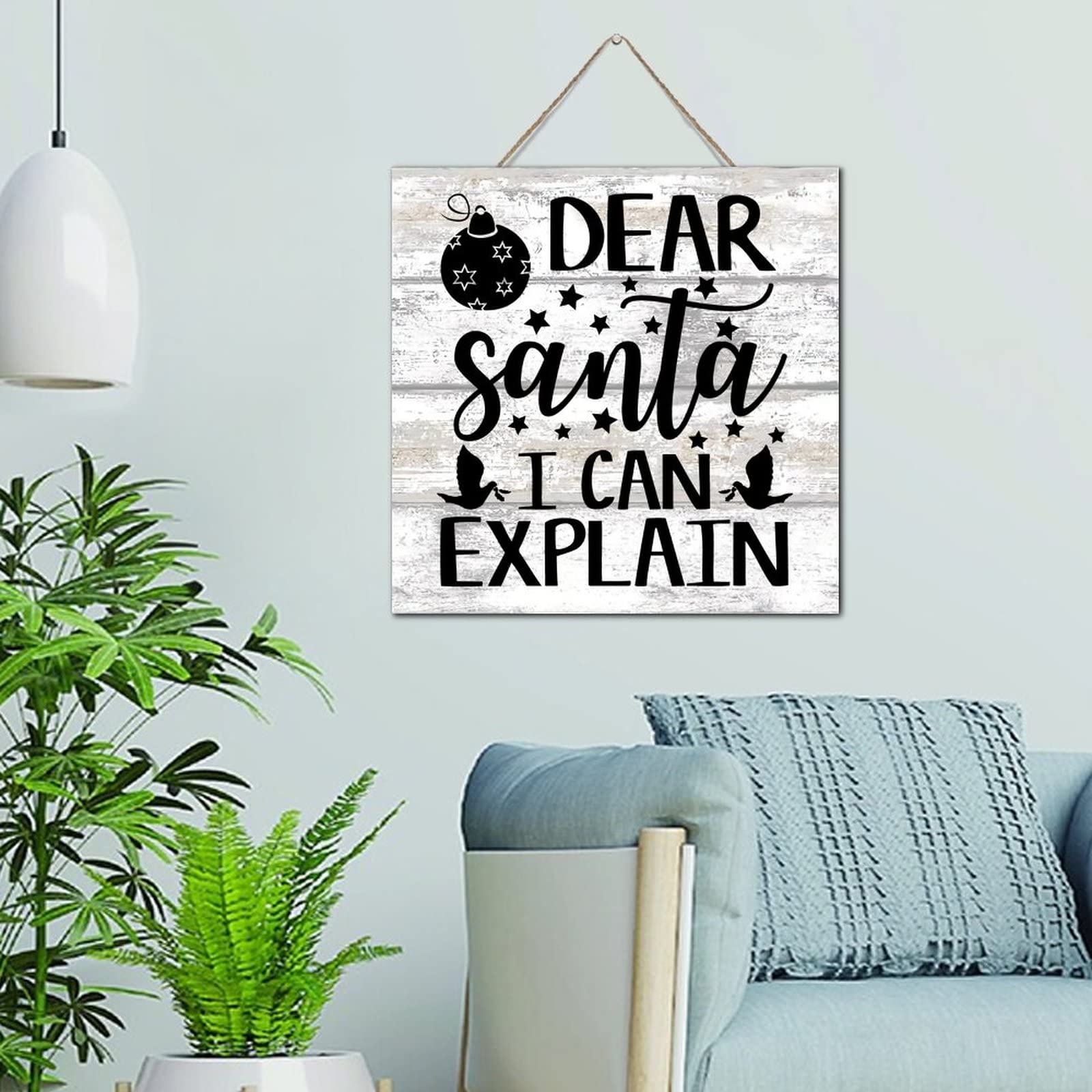 Panneau décoratif rétro en bois Dear Santa pour raviver la magie et les rires de Noël