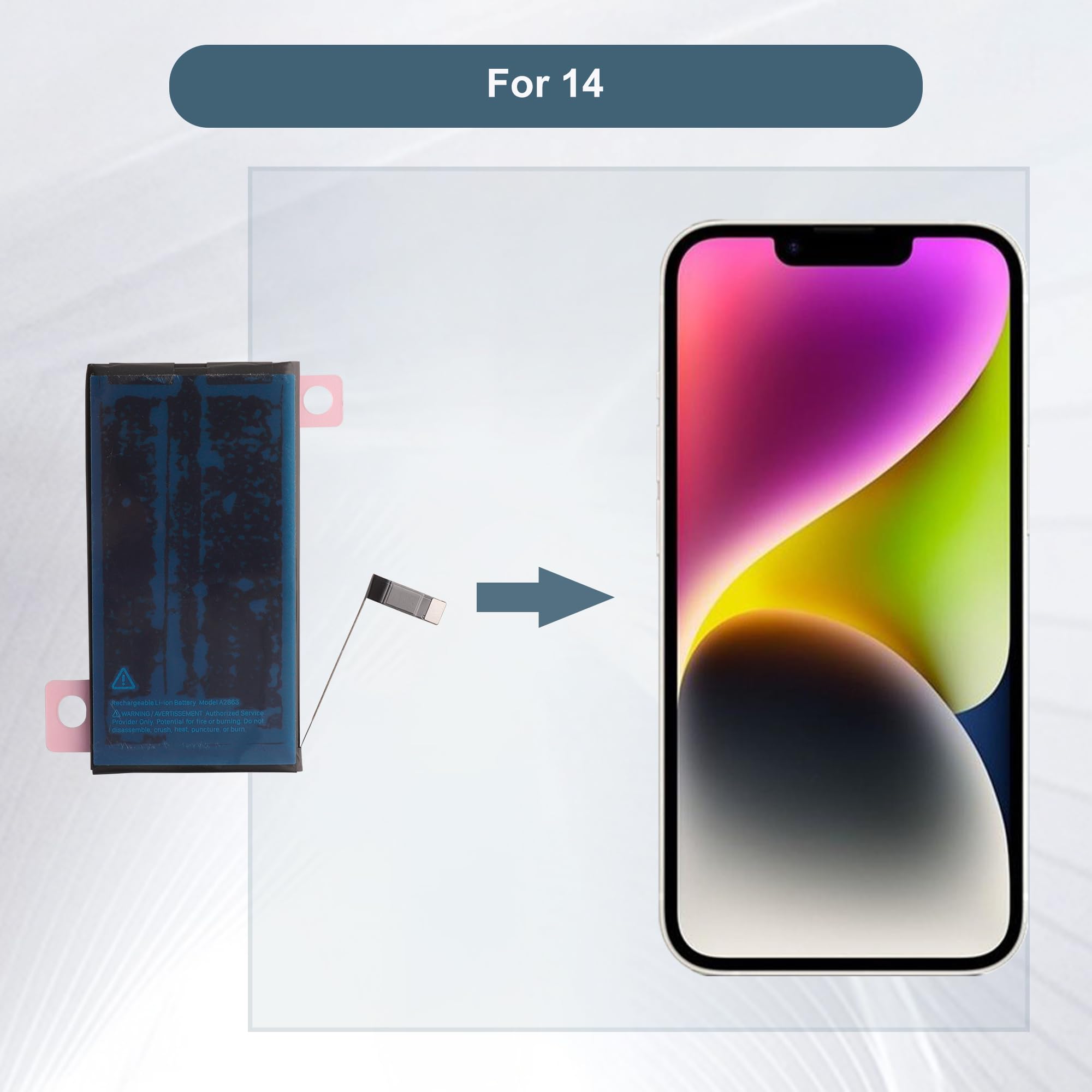 バッテリー87％　iPhone 14｜128gb iPhone 14 Pro Internal Battery Replacement A2866 OEM Original