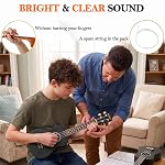 Soprano Ukulele Kit débutant 21 Inch w/Free Leçon en ligne Gig Bag Tuner Picks Strap, rapide à apprendre