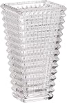 MCMCNCUIU Crystal Vase, Large Crystal Vases for Flowers, Clear Large Flower Vase, Modern Glass Vases for Living Room, Bedroom, Kitchen, Dining Table, Mantle, Wedding, 9 Inches