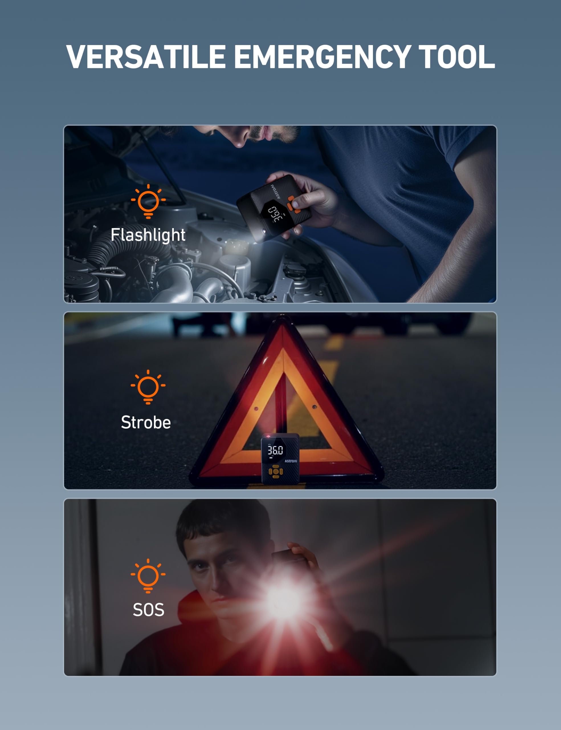 AstroAI L7 Mini Tire Inflator Portable Air Compressor,150 PSI Portable Tire Inflator for Car,Mini Bike Pump,Tire Inflator for Cars,Motorcycle,Bike,Ball with Tire Pressure Gauge&LED Lights