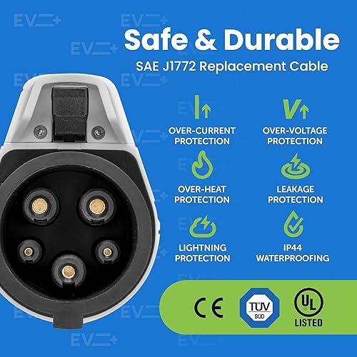 Miniatura 5 de Duosida - Enchufe de repuesto para cargador de coche eléctrico, boquilla de cargador de conector SAE J1772 de 32 amperios, accesorios de estación de