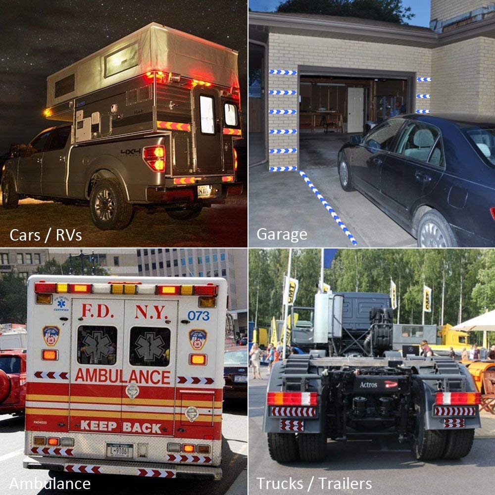 Reemky Réfléchissant Ruban D'avertissement 2"x 33ft Fluorescent