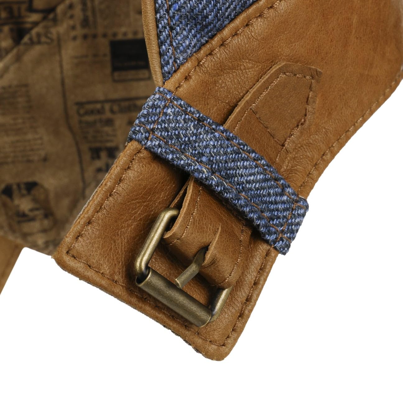 Stetson Leinen Cabriomütze Leder Herren Sommer Made in Germany