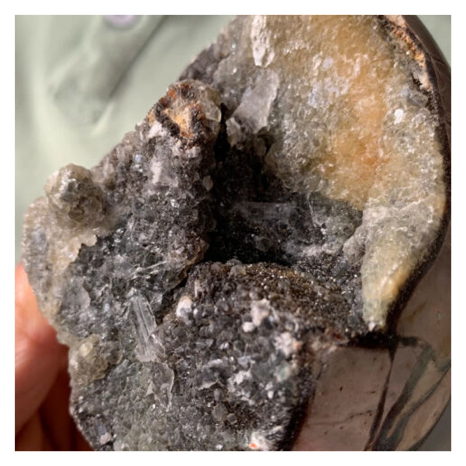 Raumdekoration Kristall Natürlicher Drache Septarian Geode Quarz Große Steine ​​Steine ​​Cluster Kristalle Pendel Wahrsagerei Edelsteine ​​1 Stück 1-2 kg