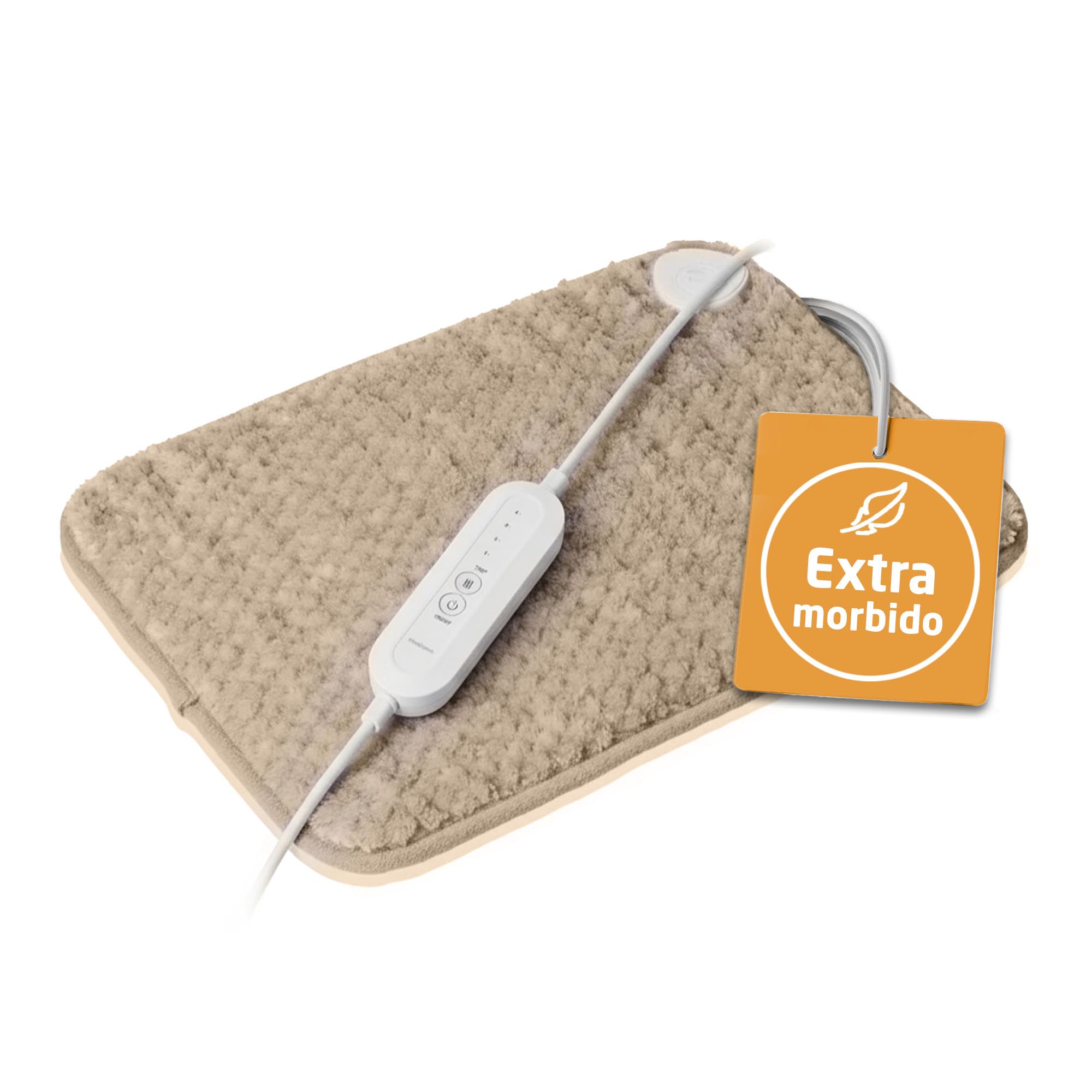 medisana HP 519 cuscino riscaldante, coperta termica elletrica per schiena, zona cervicale e collo, con 4 livelli di temperatura e protezione dal surriscaldamento, con spegnimento automatico, lavabile