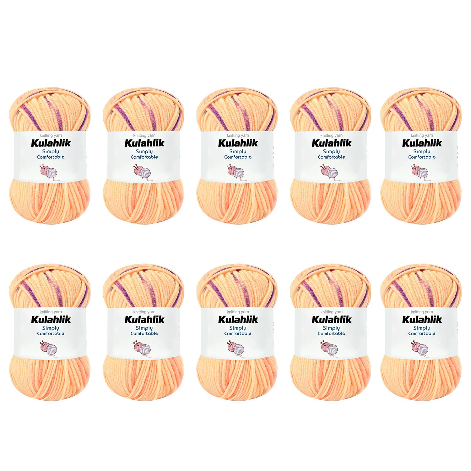 250g(5x50g) Acrylic Yarn for Crochet/Knitting, Colorful Gradient Yarn Thread, 5 Rolls Skeins, Perfect for Any Knitting Crochet and Crafts Mini Project — view 133