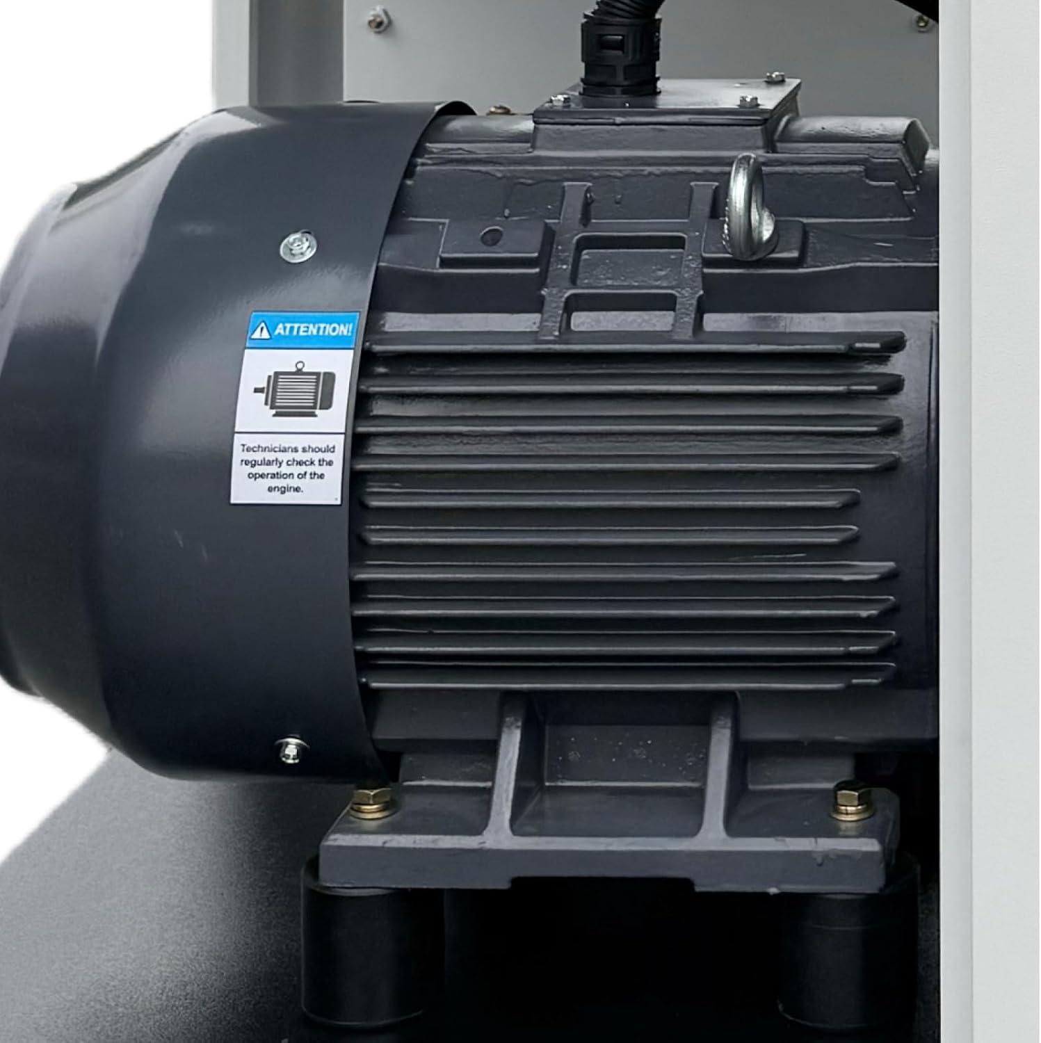 80 CFM Industrial Rotary Screw Air Compressor, 20hp, 125 PSI,230V Three-phase, Stationary Air Power for Manufacturing, KQ15-8