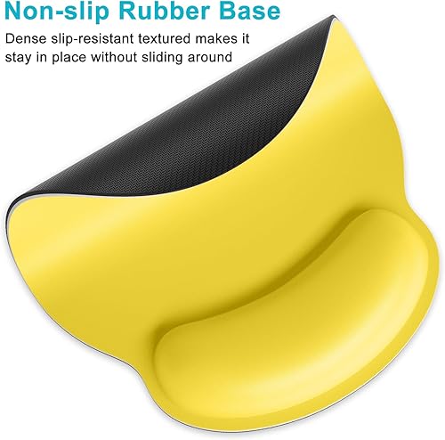 Miniatura 10 de Alfombrilla de mouse ergonómica con soporte para reposamuñecas, alfombrilla de mouse de espuma viscoelástica para mouse inalámbrico, alfombrilla de