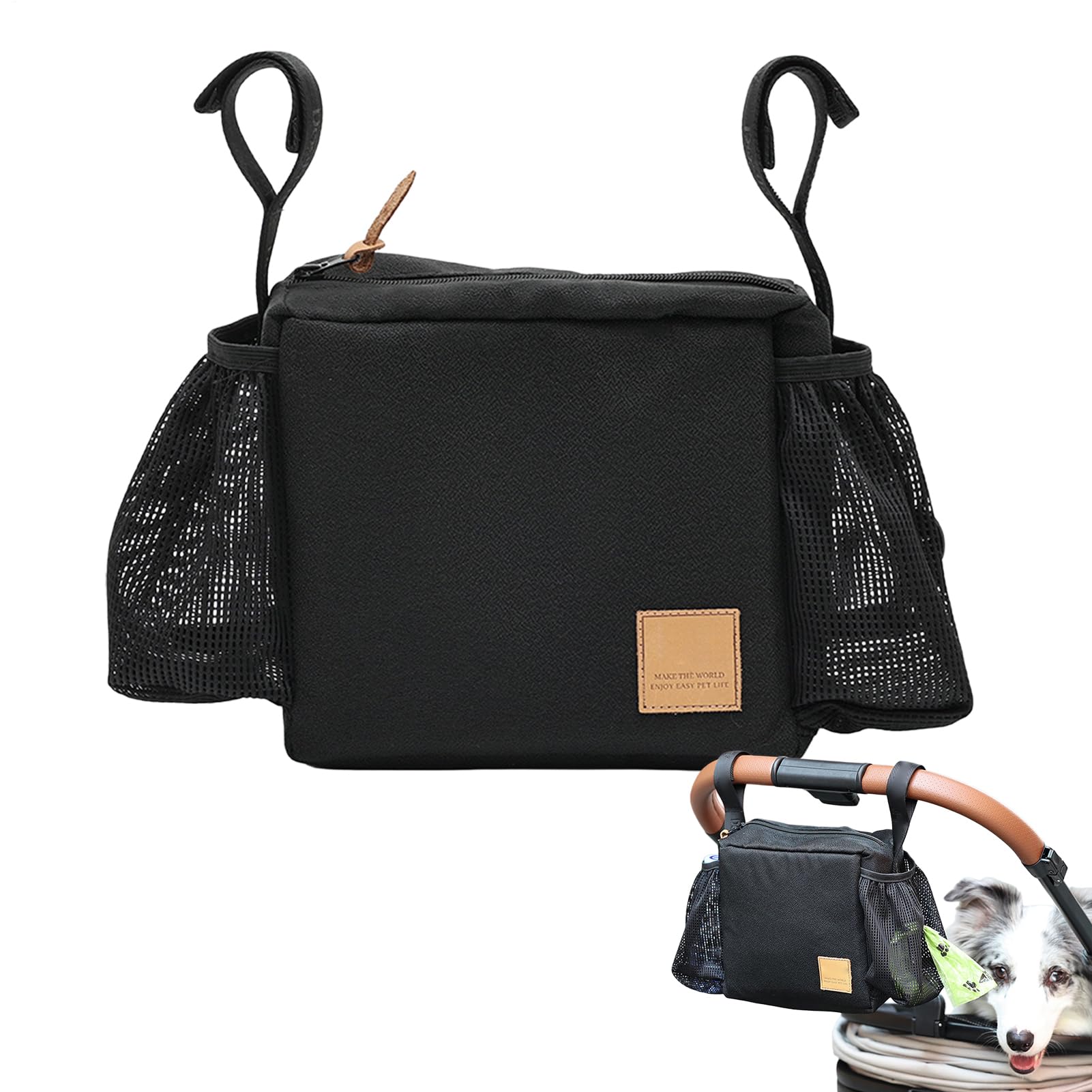 Organizador para cochecito de perro y viaje de mascotas impermeable con cremallera