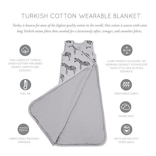 Miniatura 6 de Oilo Saco de dormir 100% algodón para envolver I Manta ajustable de 4 vías I Saco de dormir para bebé de 6 a 18 meses o más I 2 capas de algodón