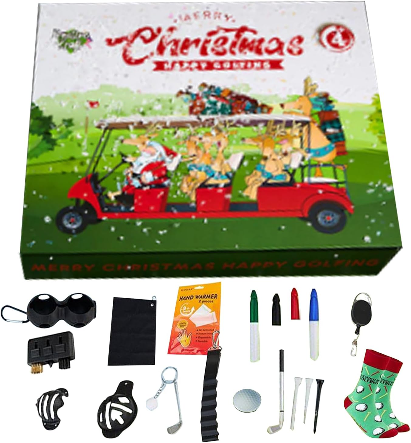 Christmas Countdown Calendar - 2025 Sports Accessories 24 Days - Golfing Set Christmas Calendar Ornaments - for Birthday Party Indoor Shelf Entryway Shops Living Room Bedroom Cabinets