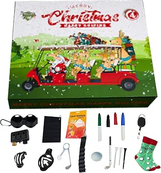 Christmas Countdown Calendar - 2025 Sports Accessories 24 Days - Golfing Set Christmas Calendar Ornaments - for Birthday Party Indoor Shelf Entryway Shops Living Room Bedroom Cabinets