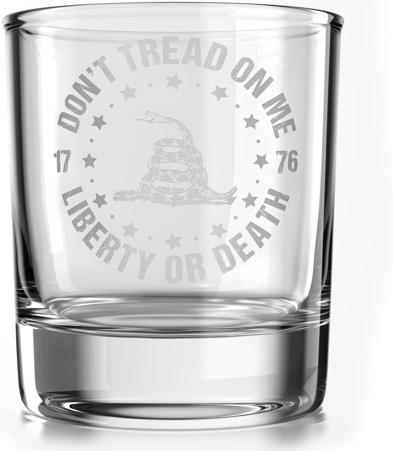 Don't Tread Patriotic - Old Fashioned Whiskey Rocks Bourbon Glass - 10 oz capacity