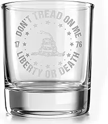 Don't Tread Patriotic - Old Fashioned Whiskey Rocks Bourbon Glass - Capacidade de 290 ml