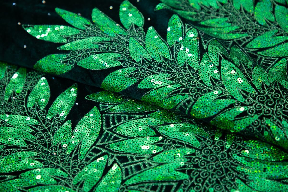 African Lace Fabric 5 Yards, Nigerian Lint Rhinestone Embroidery Lace Fabric with Sequins for Daily/Party/Wedding Sewing