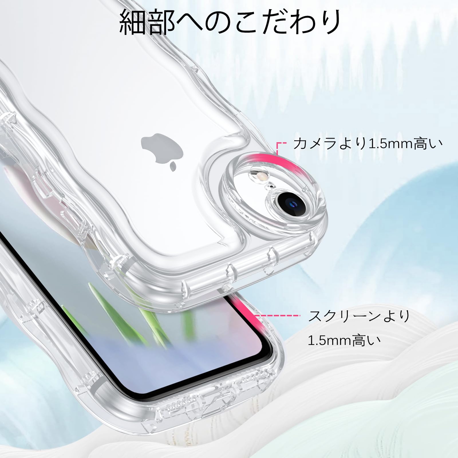 iPhone XR用 ケース 携帯電話ストラップ付き、6.7インチ