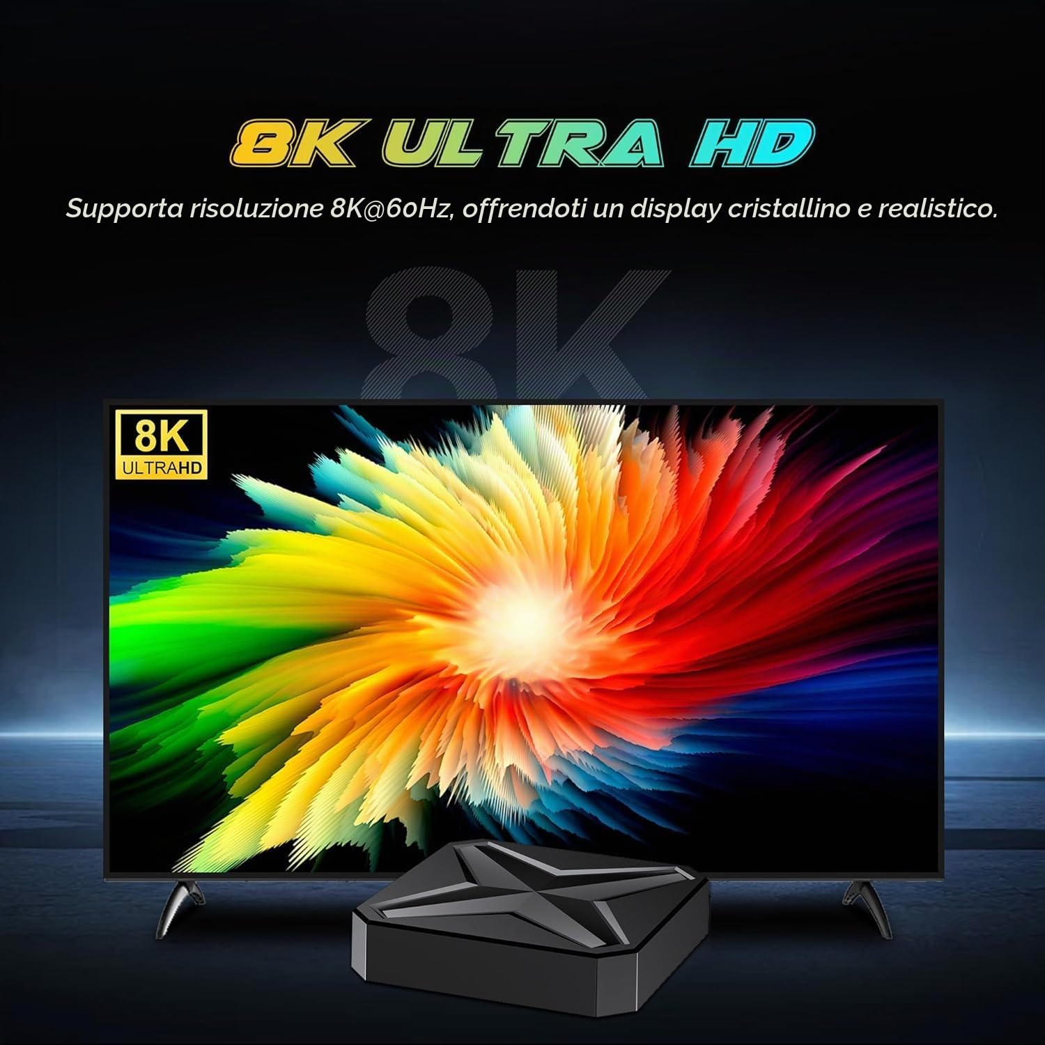 X88 PRO 5G Android 13.1 TV Box Ariete 2GB ROM 16GB H.265 HD 3D Dual WiFi 2.4G/5.8G Quad Core Android Smart Box Home Set Top Lettore
