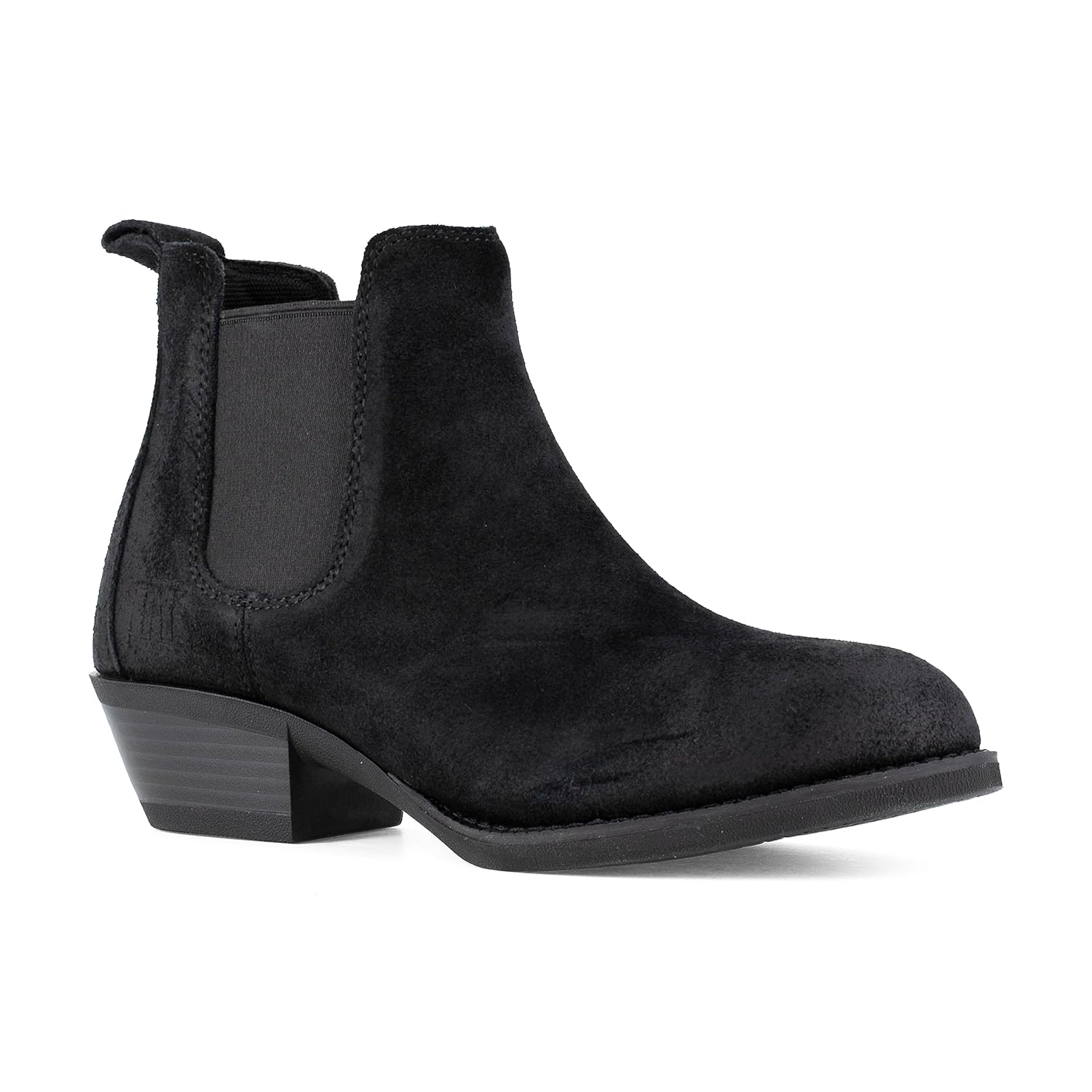 Frye Supply Womens Safety-Crafted Steel Mid-Cut Dark Brown Chelsea Boot