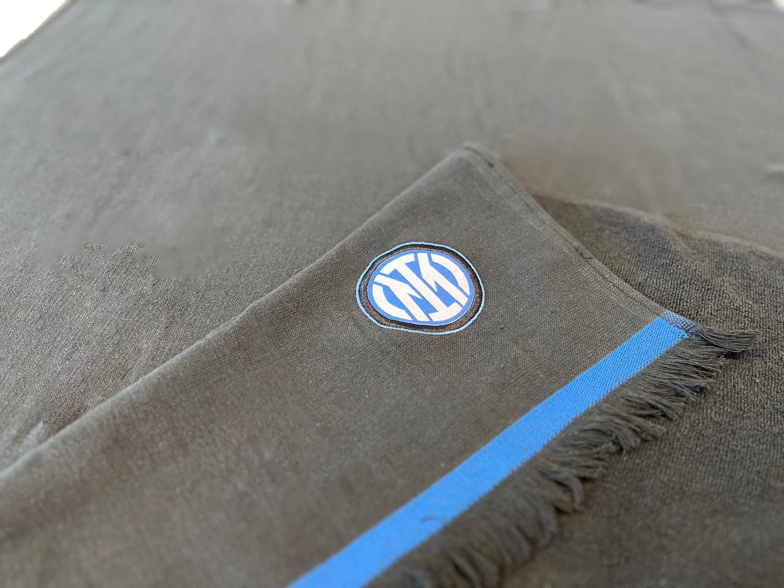 F.C. Inter Serviette de Plage à Franges Foutà Mer et Piscine 100% Coton 85 x 160 cm Produit Officiel