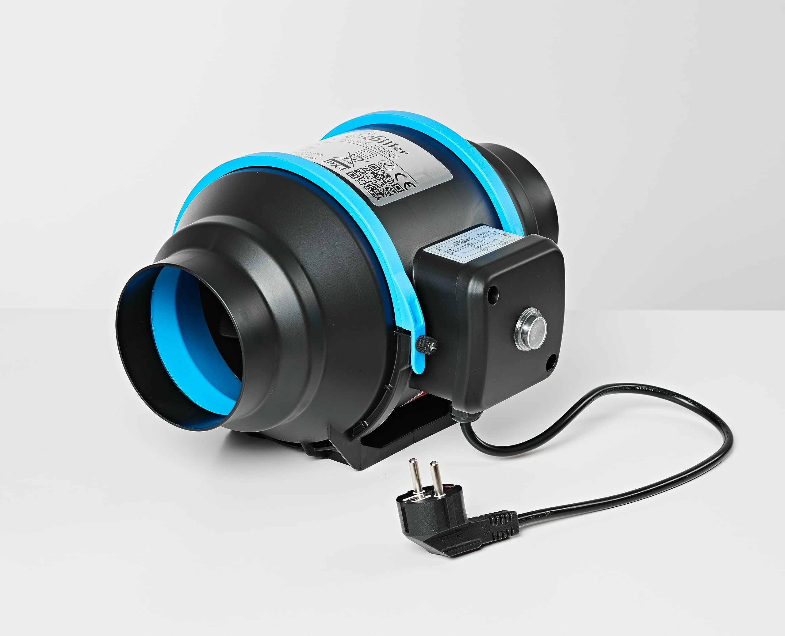 Schiller SF100 Silent 150/200 m³/h – Rohrventilator - 2 Geschwindigkeitsstufen