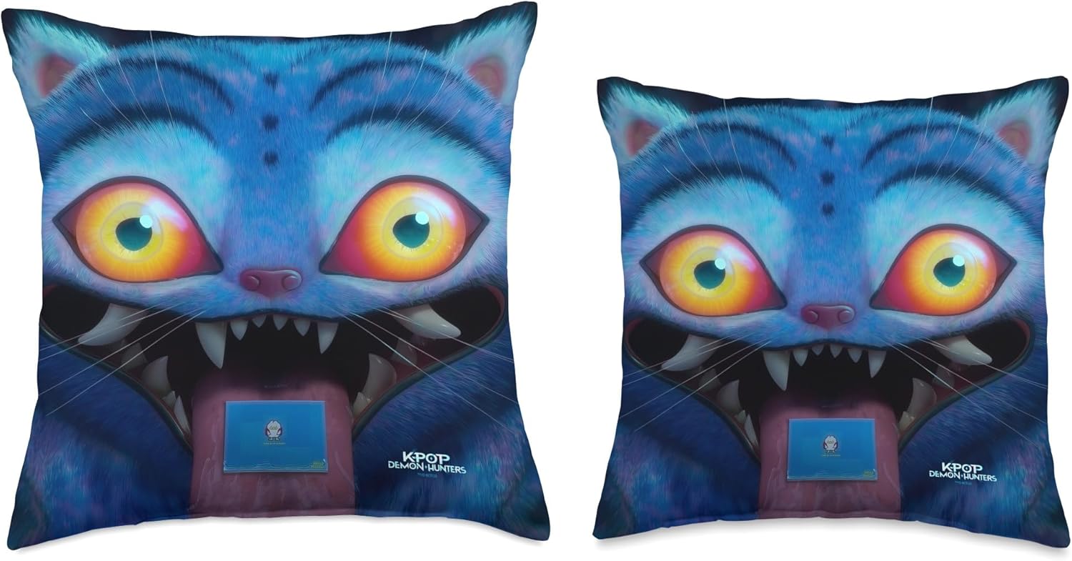 Kpop Demon Hunters Derpy Tiger Officially Licensed Throw Pillow