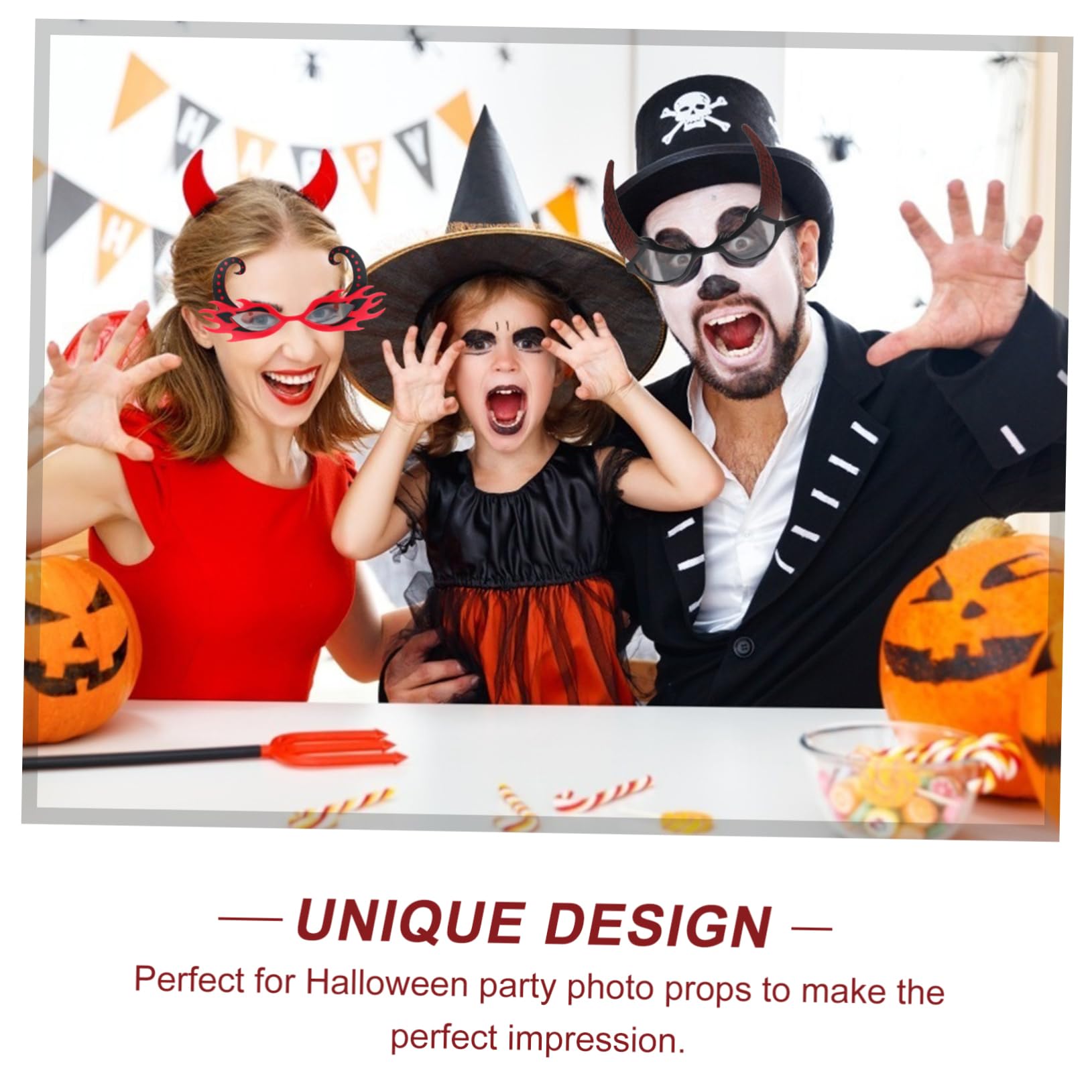 SOIMISS 12piezas Gafas De Fiesta Divertidas De Halloween Material Resistente Livianas y Cómodas Accesorios Para Eventos y Celebraciones Para Adultos