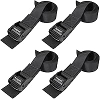 Vista 16 de Ayaport Correas de amarre con hebillas ajustables con hebilla de leva de amarre correa de cincha para embalaje negro, paquete de 4