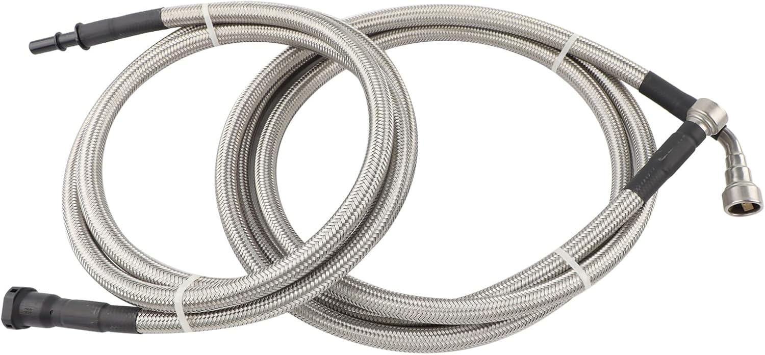 MUCO New Stainless Fuel Line kit 89682TKGZ Flexible Braided Lines Stainless Steel for Chevy Tahoe 2008 2009 2010 2011 2012 2013 2014 4.8L 5.3L 6.0L 6.2L V8 Fuel Line Kit