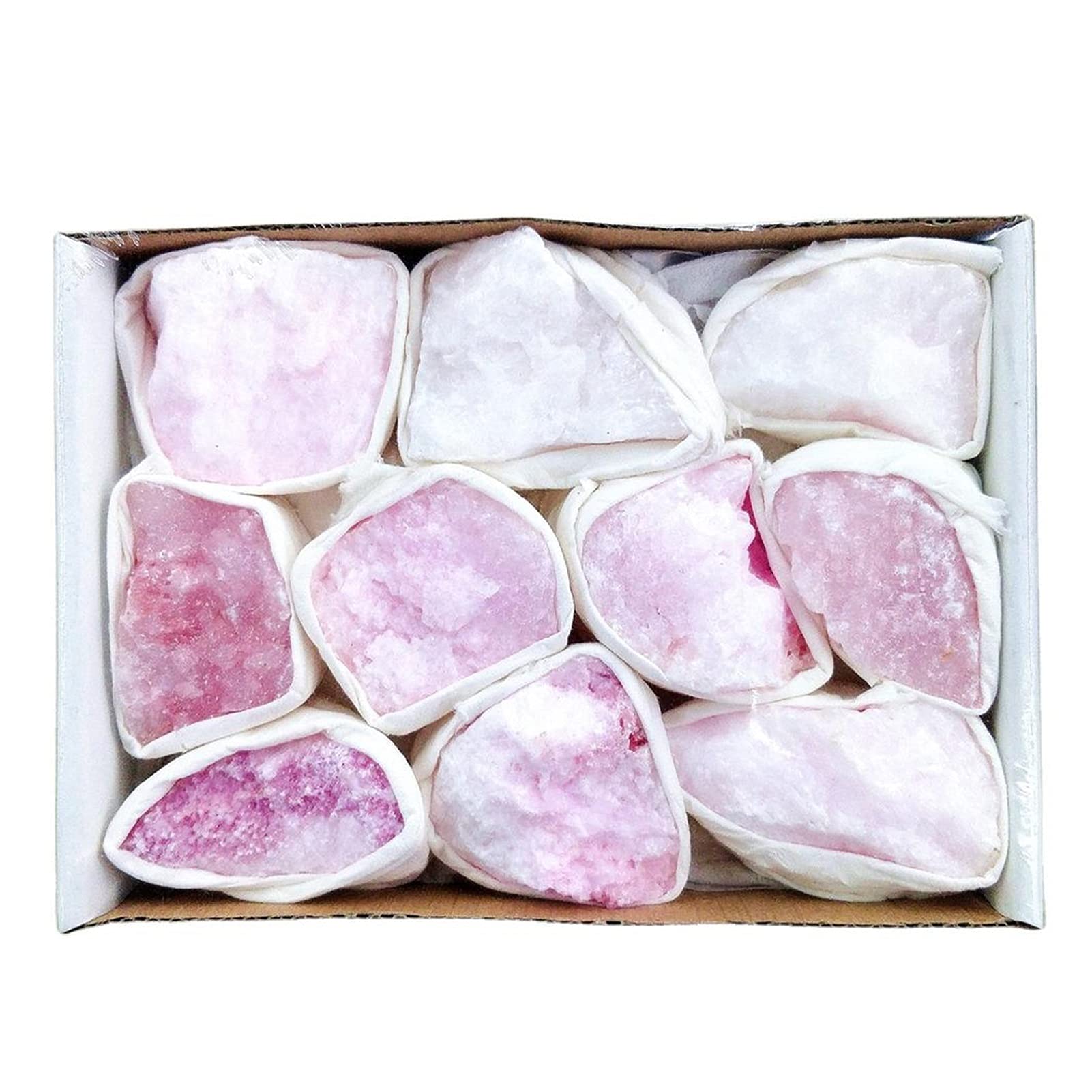 Ensemble-Cadeau Souvenirs de Pierre Brute avec Quartz Rose pour surprendre
