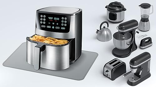 Miniatura 9 de FLASLD Alfombrilla resistente al calor para freidora de aire, alfombrillas de silicona ignífugas para encimera de cocina, protector de encimera,