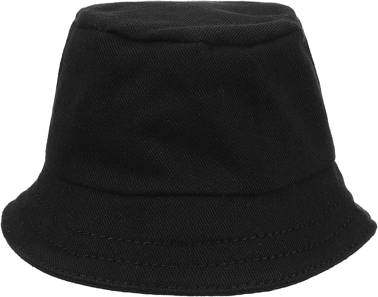 PATIKIL Mini Bucket Hats for Dolls, Black 3 x 2 Inch Miniature Doll Hats for Crafts Party Ornaments DIY Doll Dollhouse Hair Accessory Snowman Decoration