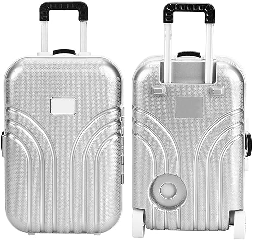 Vista 2 de TOPINCN Accesorios para muñecas, maleta de mano para muñeca, maleta, maleta, mini maleta de viaje para muñeca de 18 pulgadas, mini maleta de viaje