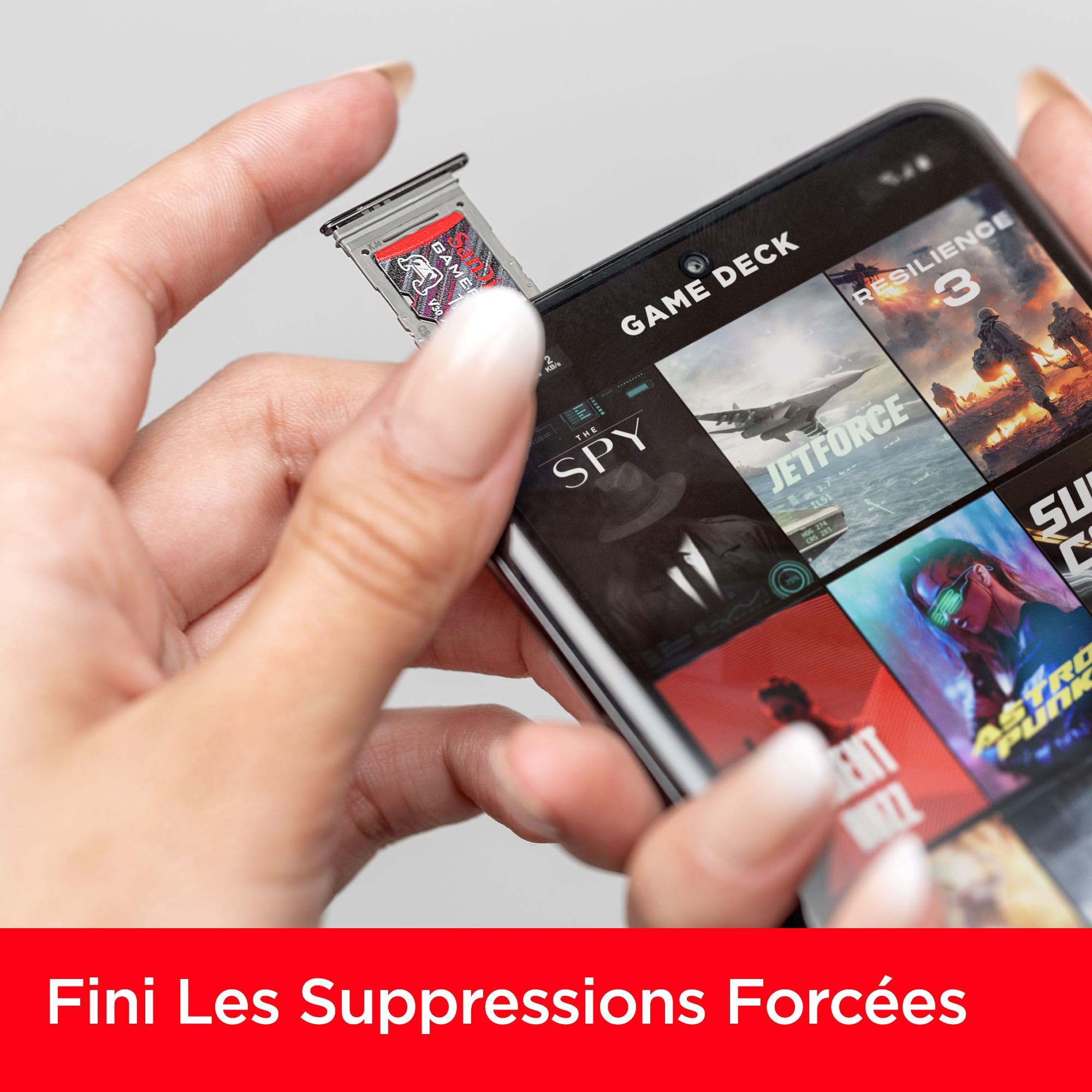 SanDisk 256Go Gameplay microSDXC, carte micro sd pour Jeu sur Smartphone/Console Portable, jusqu'à 190 Mo/s, pour Jeu avec graphique AAA-/3D-/VR- sophistiqués, vidéos 4K-UHD, A2, U3