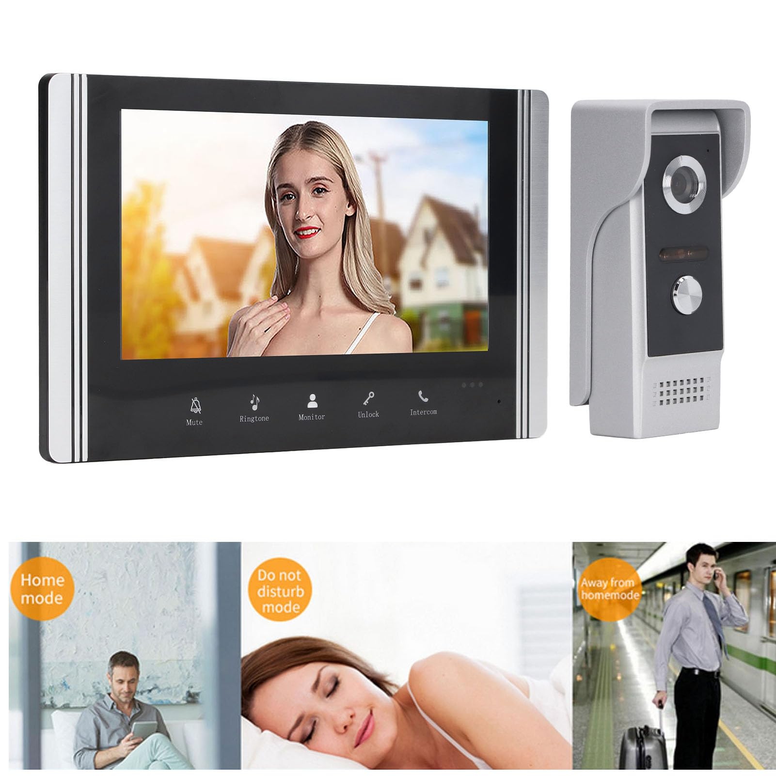 Dioche xrfs6vn7b2WiFi Wideodomofon Inteligentny 1 za 1 Telefon Wizualny Remoe Sterowanie Wideodomofon System Wejściowy, Wtyczka UE