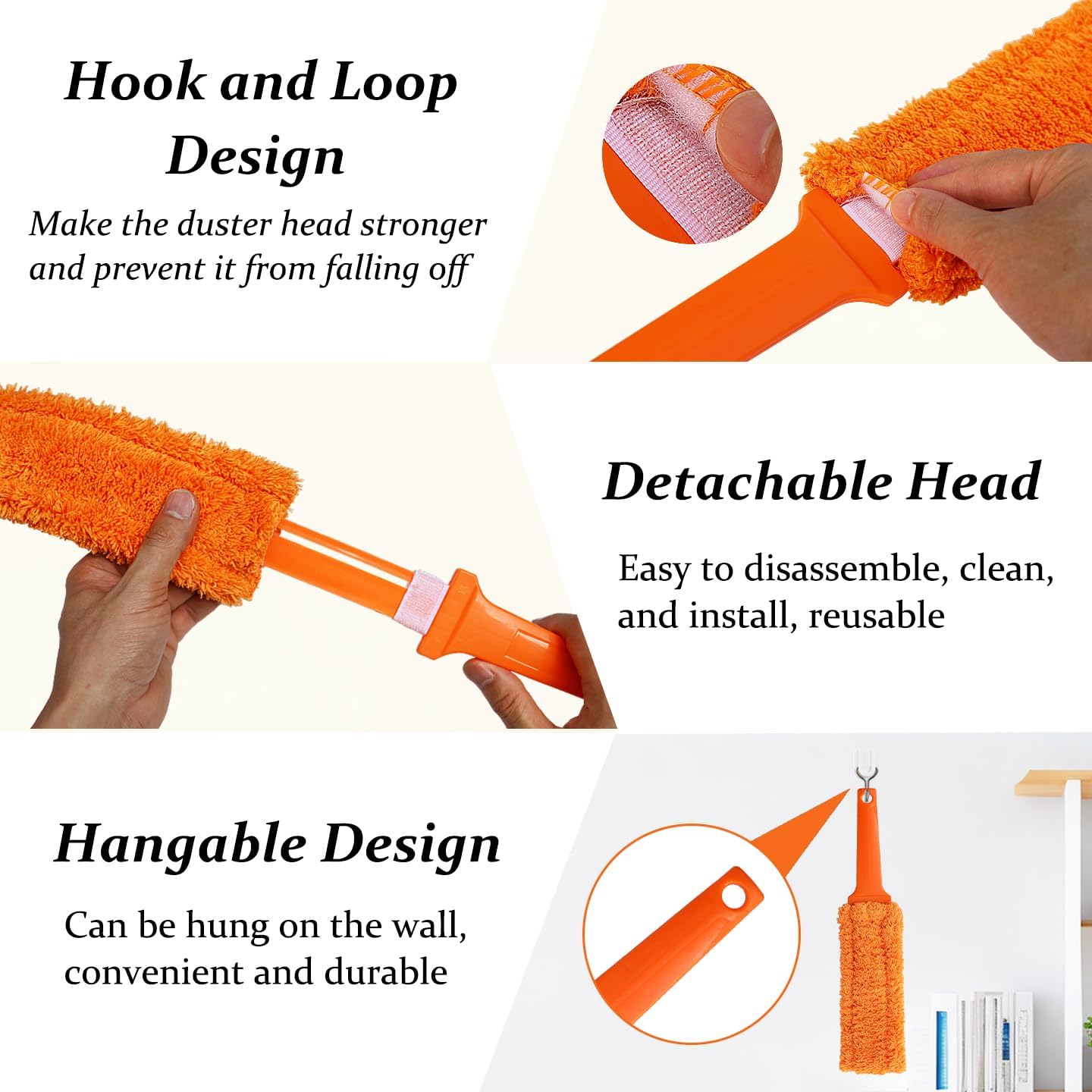 15 inch Reuseable Microfiber Feather Duster, Blind Duster, Gap Duster,